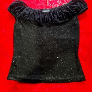 Dressy Xscape black blouse size small